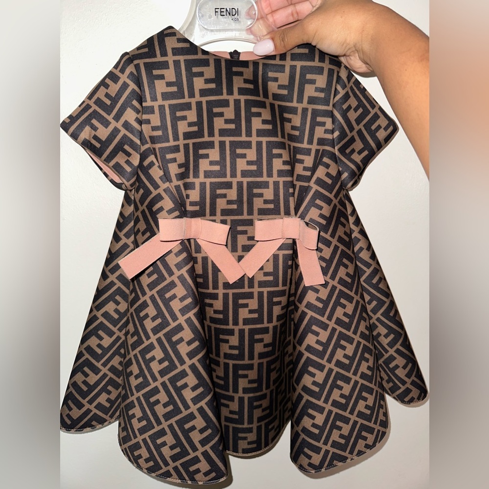 Baby girl Fendi dress used only once very lightly in perfect conditions.